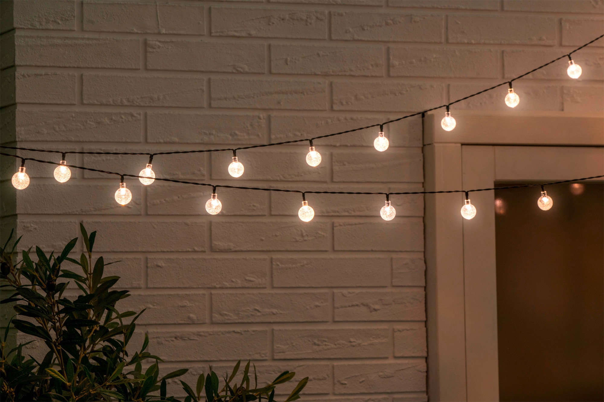 Grundig Solar Lichterkette LED 50 Birnen mit Fernbedienung 7,35 Meter
