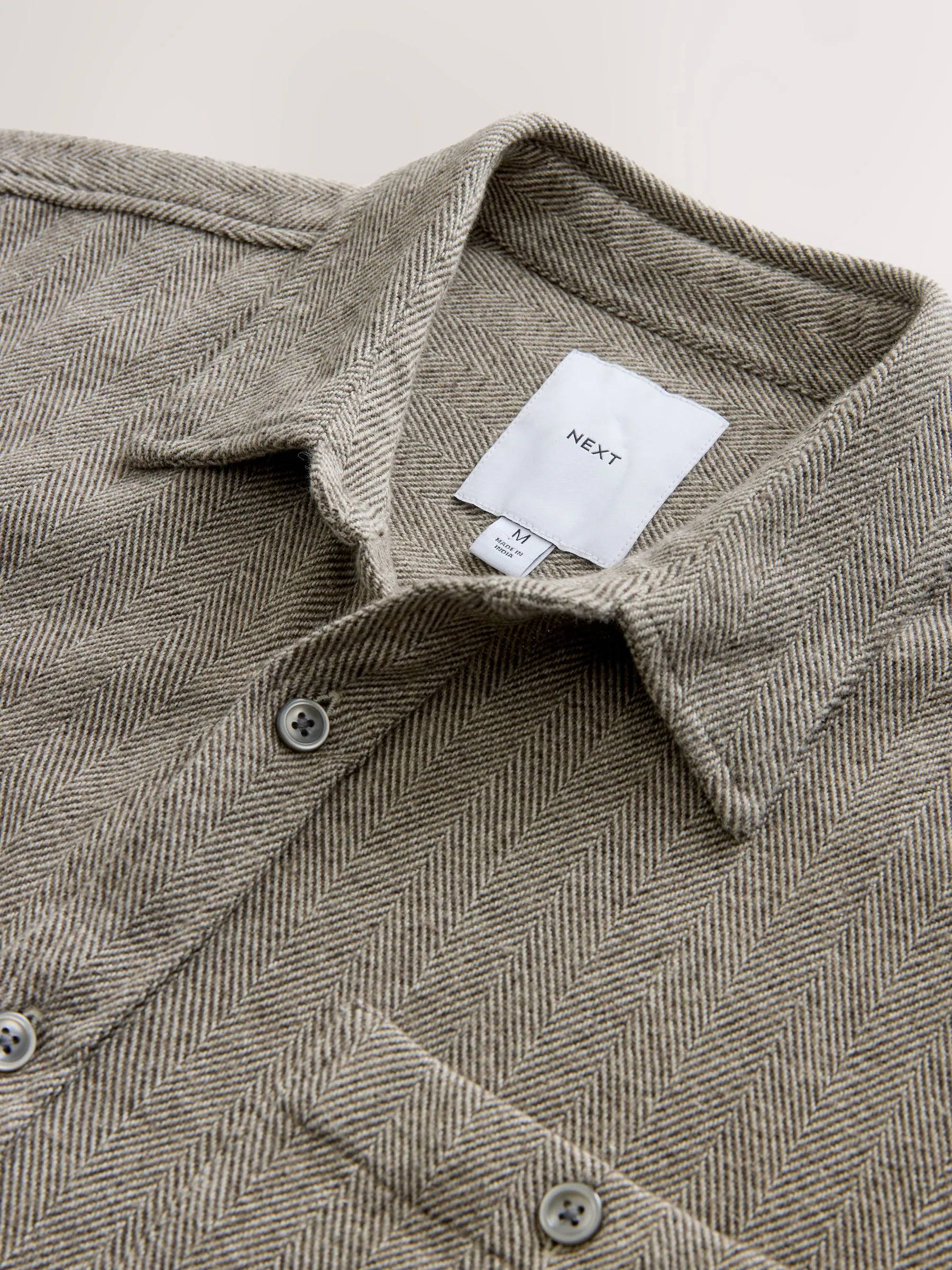 Grijs - Herringbone Shacket Overshirt