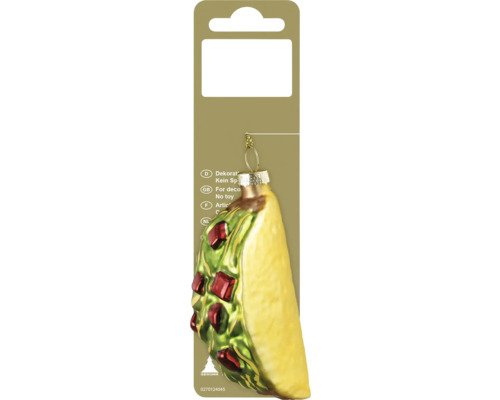 Kerstdecoratie hanger Tacco glas goudgroen