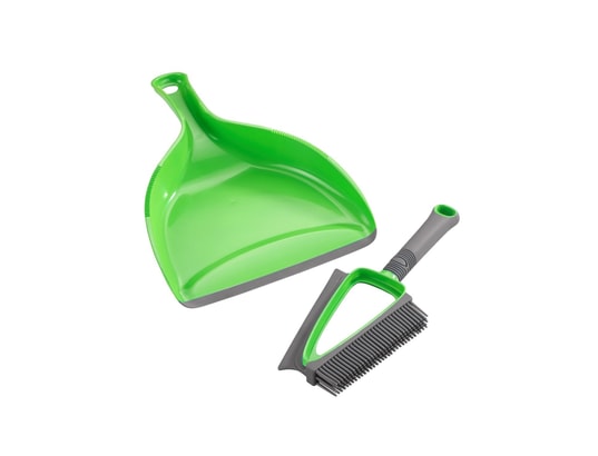 WENKO - Seau + Balai Pelle et balayette nettoyage sec et liquide duo - vert