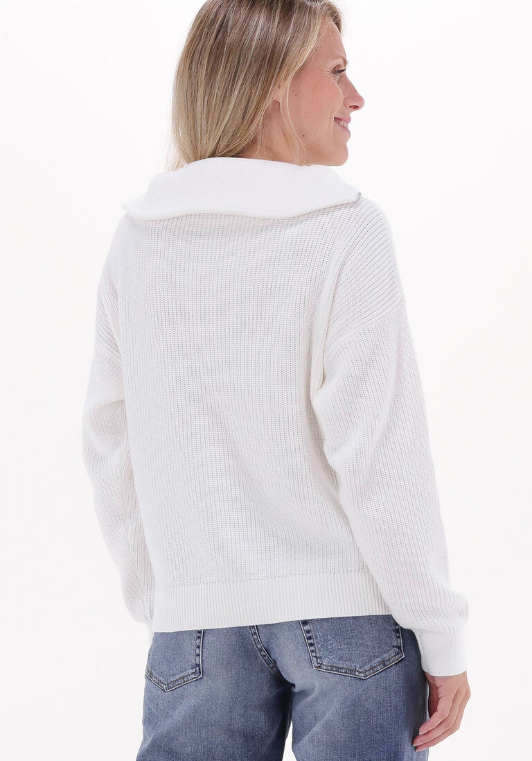 TOMMY HILFIGER gebroken wit tommy hilfiger trui hayana cable zip-up sweater