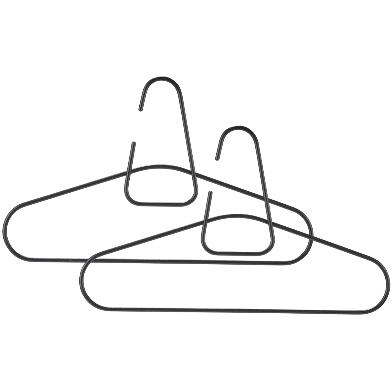 Kleiderbügel aus Metall, 2er Set, Black