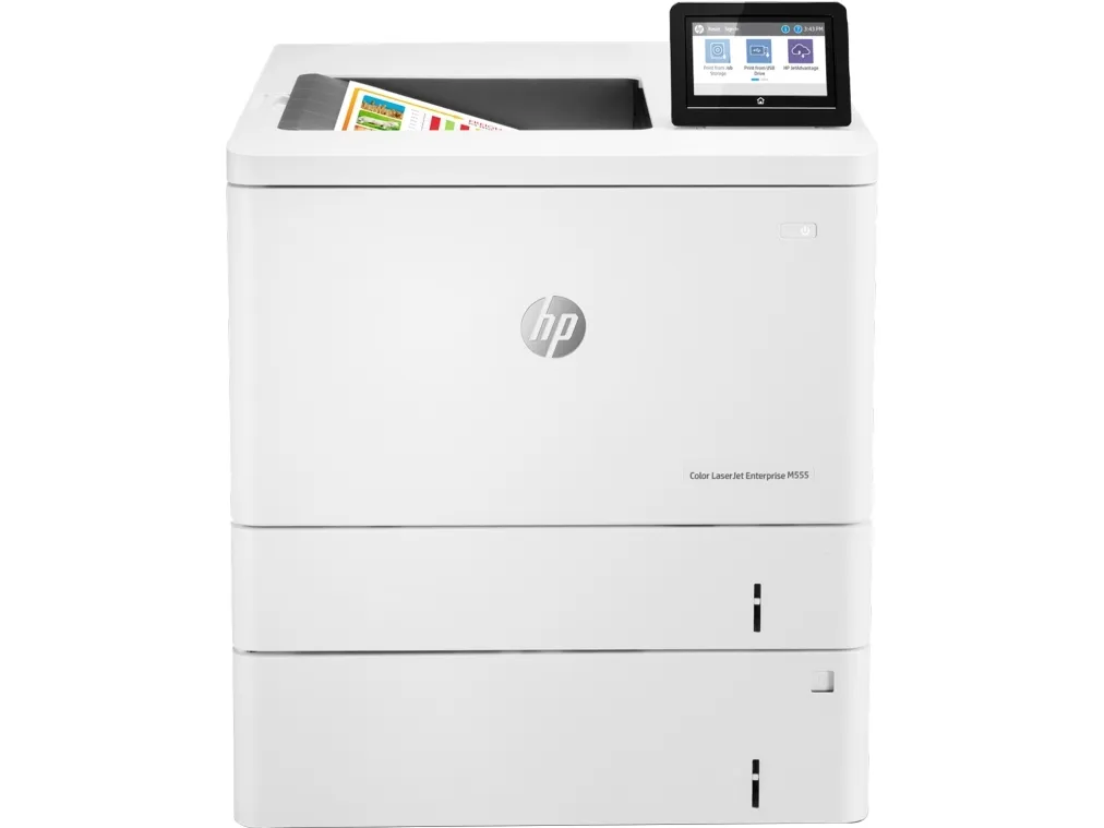 HP Color LaserJet Enterprise M555x - Printer - farve - Duplex - laser - A4/Legal - 1200 x 1200 dpi - op til 38 spm (mono) / op til 38 spm (farve) - kapacitet: 650 ark - USB 2.0, Gigabit LAN, Wi-Fi(n), USB 2.0 vært