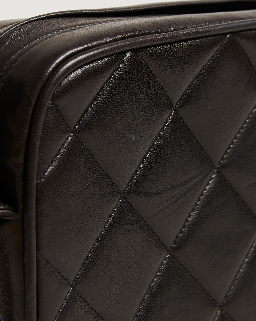 Chanel Pre-Owned Tassel Flap Shoulder Bag Black Lambskin