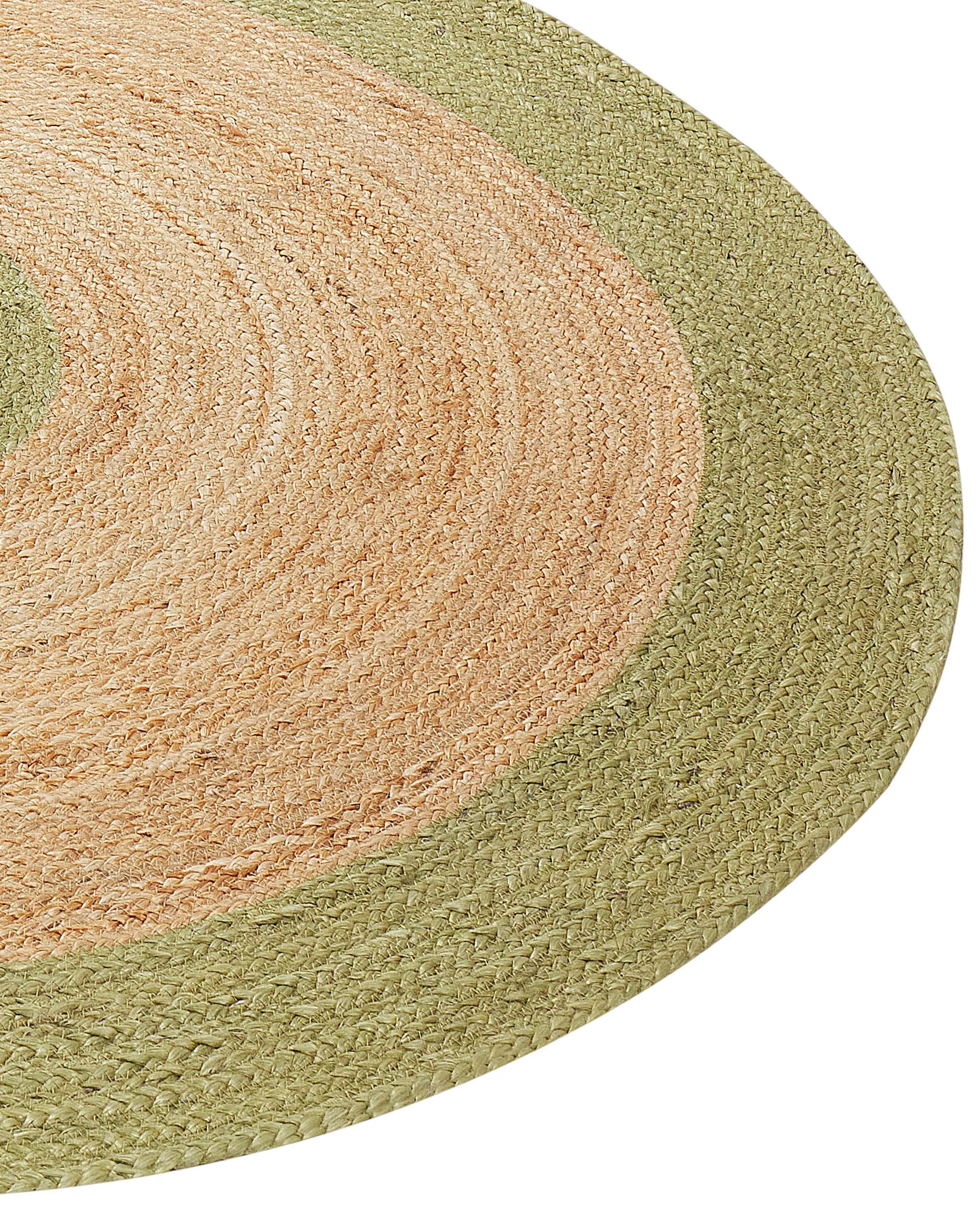 Vloerkleed YAYALAR Lichtgroen ø 140 cm Jute