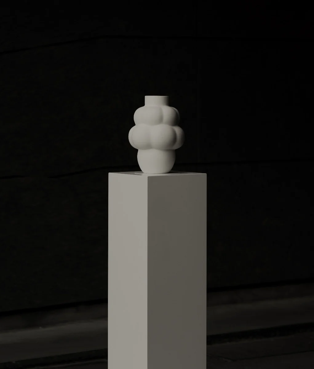 Louise Roe  Balloon vase #04, sanded grey - H:32 cm.