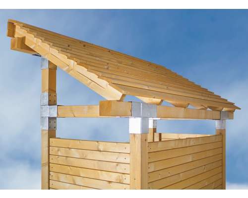Konsta Type E-connectoren voor palen van 9 x 9 cm, thermisch verzinkt