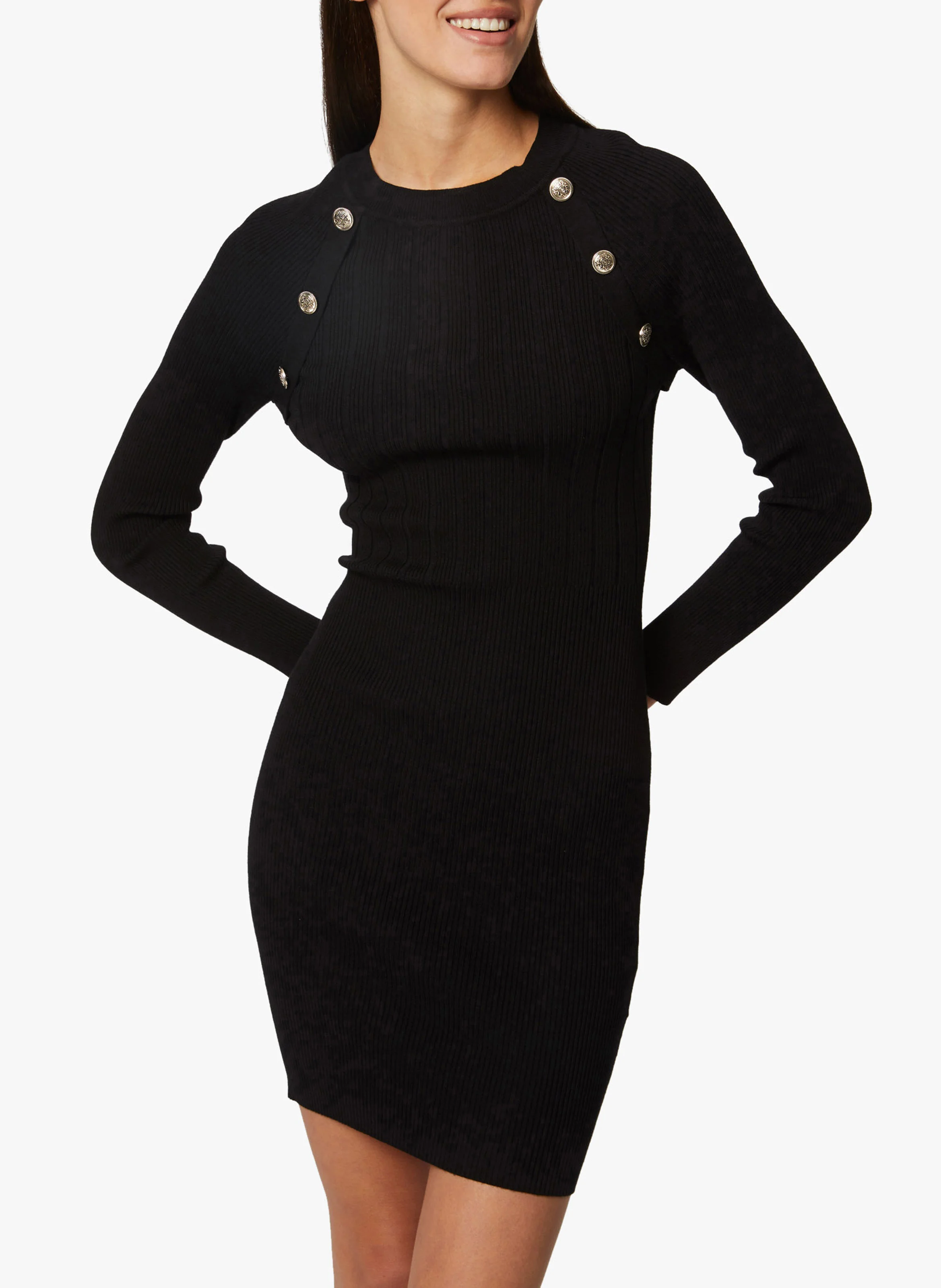 RMTOUL - Robe courte col rond | Noir