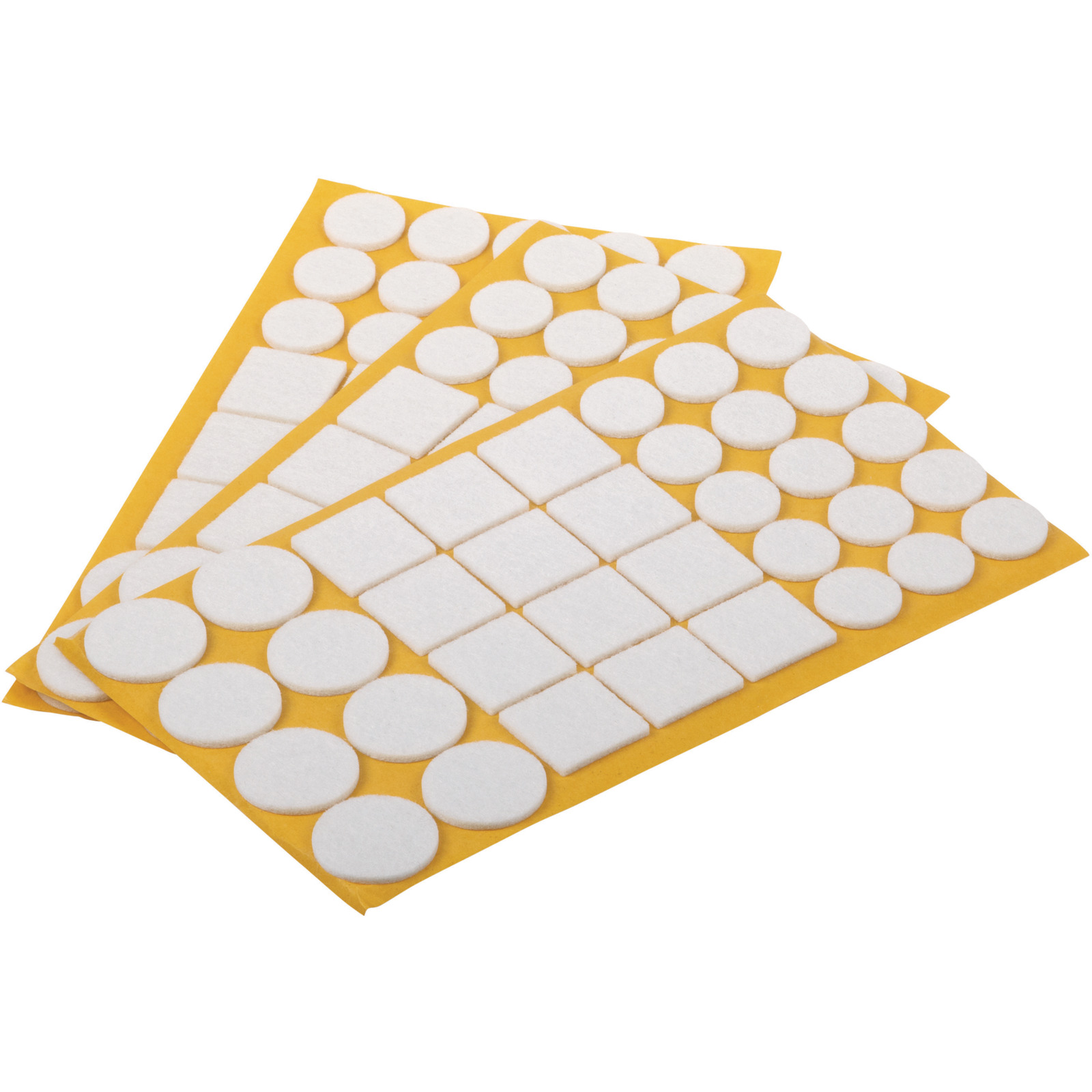 Filzgleiter klebend, assortiert, 105 Stück, weiss