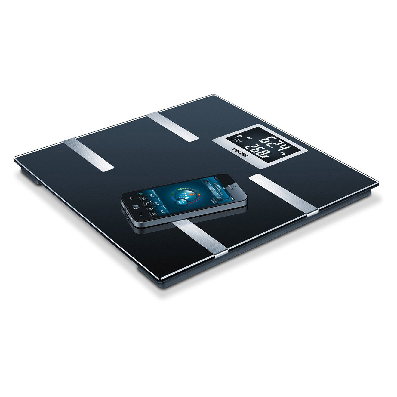 Beurer Pèse-personne impédancemètre connecté via bluetooth noir/argent