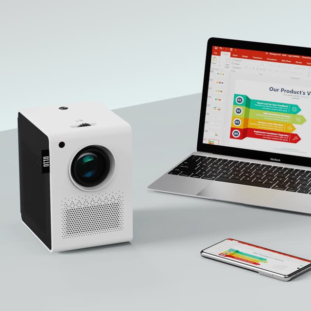 Bærbar projektor i lommeformat Hvid/Gul