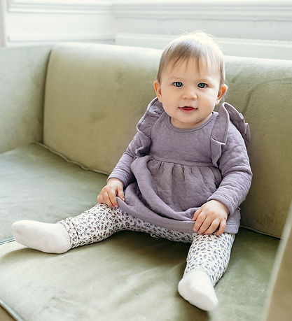 Hust and Claire Leggings - 3-pak - Liva - Purple Dove m. Fl?ser