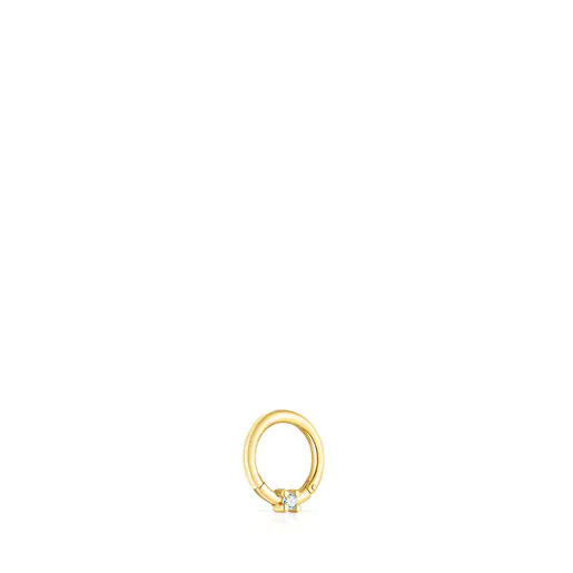 Piercing de orelha TOUS Basics Gold com diamante