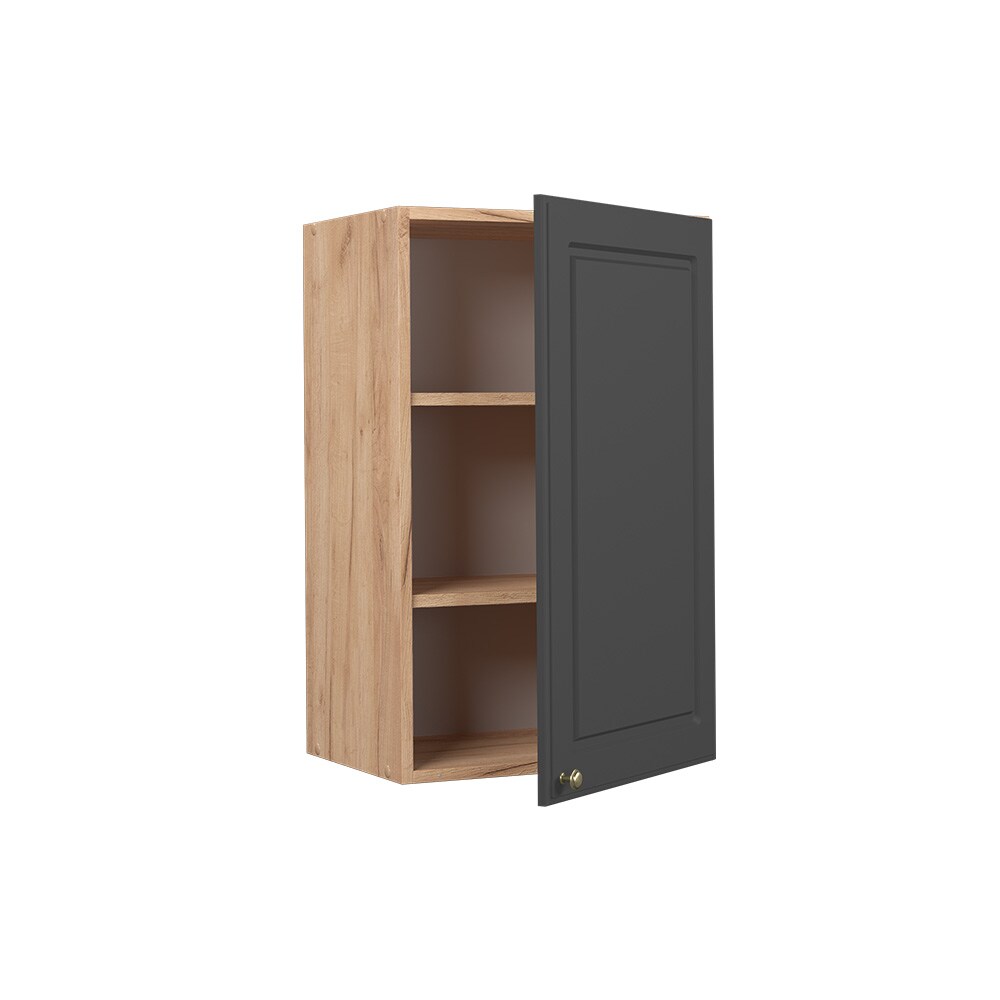 Vicco Hängeschrank Küchenschrank Küchenmöbel Fame-Line Eiche Anthrazit-Gold Landhaus 45 cm Küche Einbauküche Hängeschrank Drehtür Einlegeboden Küchenzeile