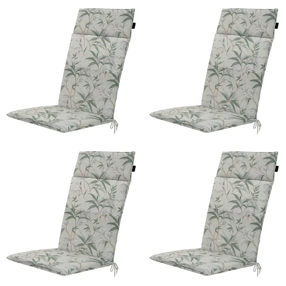 Madison - Tuinstoelkussen Hoge Rug Palma natural - Ca. 120x50 cm - Set van 4