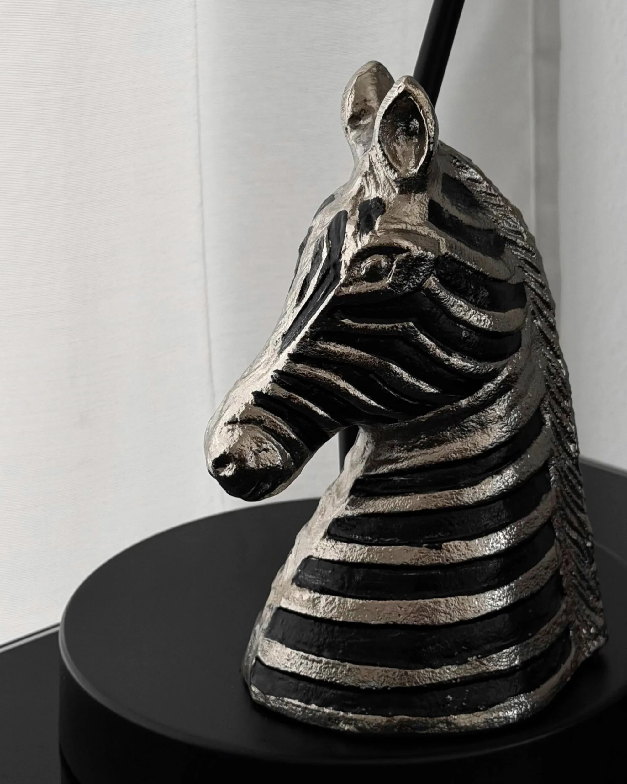 Figuur Zebra ZAGORA Metaal Zwart/zilver