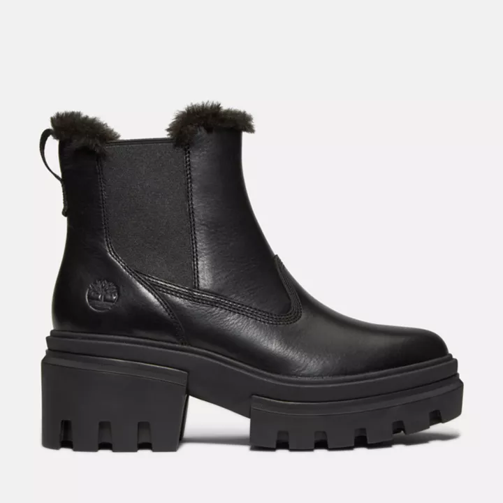 Bottine Chelsea Everleigh à doublure chaude pour femme en noir