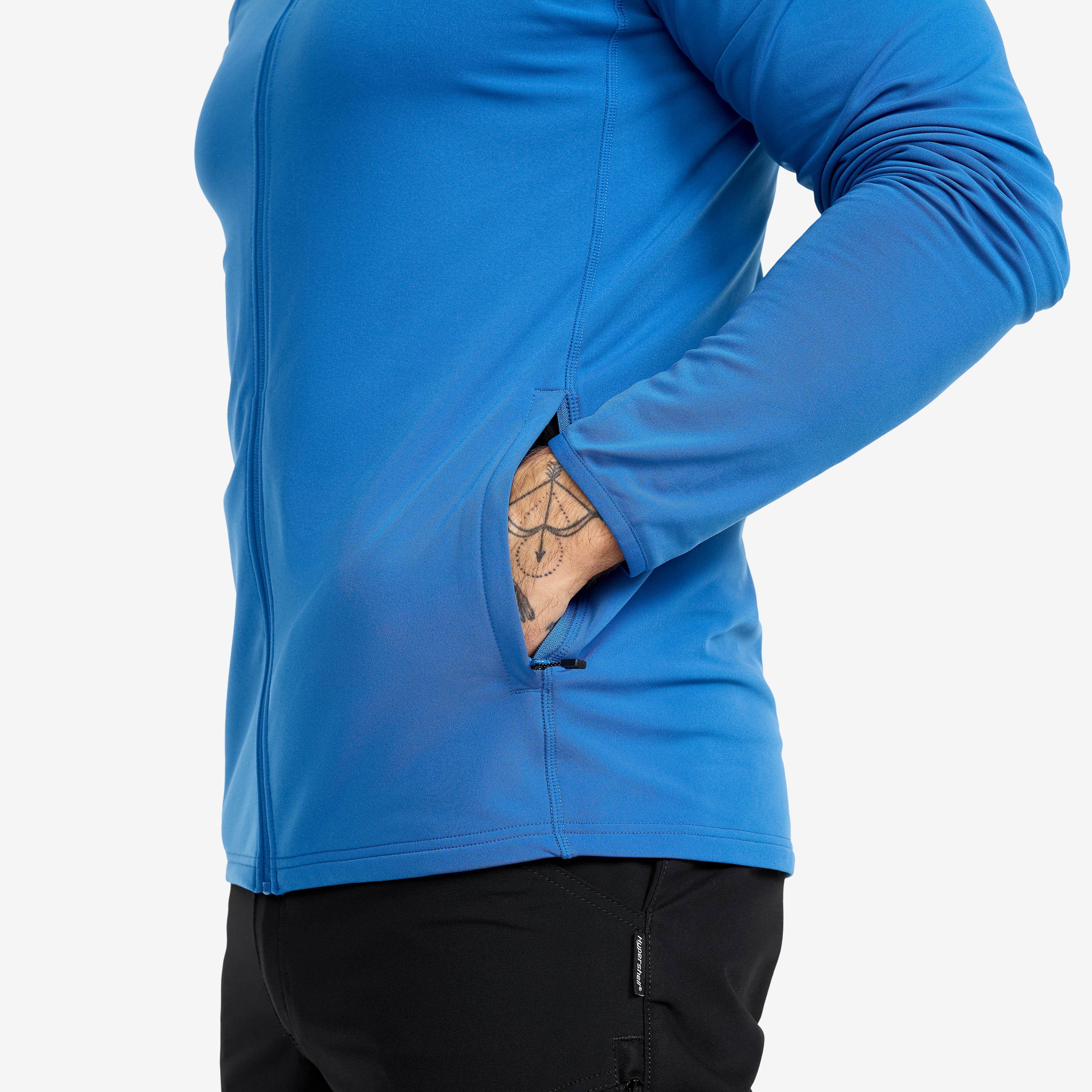 Evolution Light Stretch Fleece Hoodie Herre Classic Blue