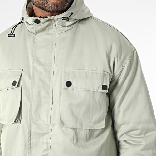 Veste Capuche Longue Vert