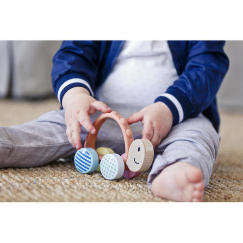 Tortue turbo à rouler Bois et multicolor - HAPE
