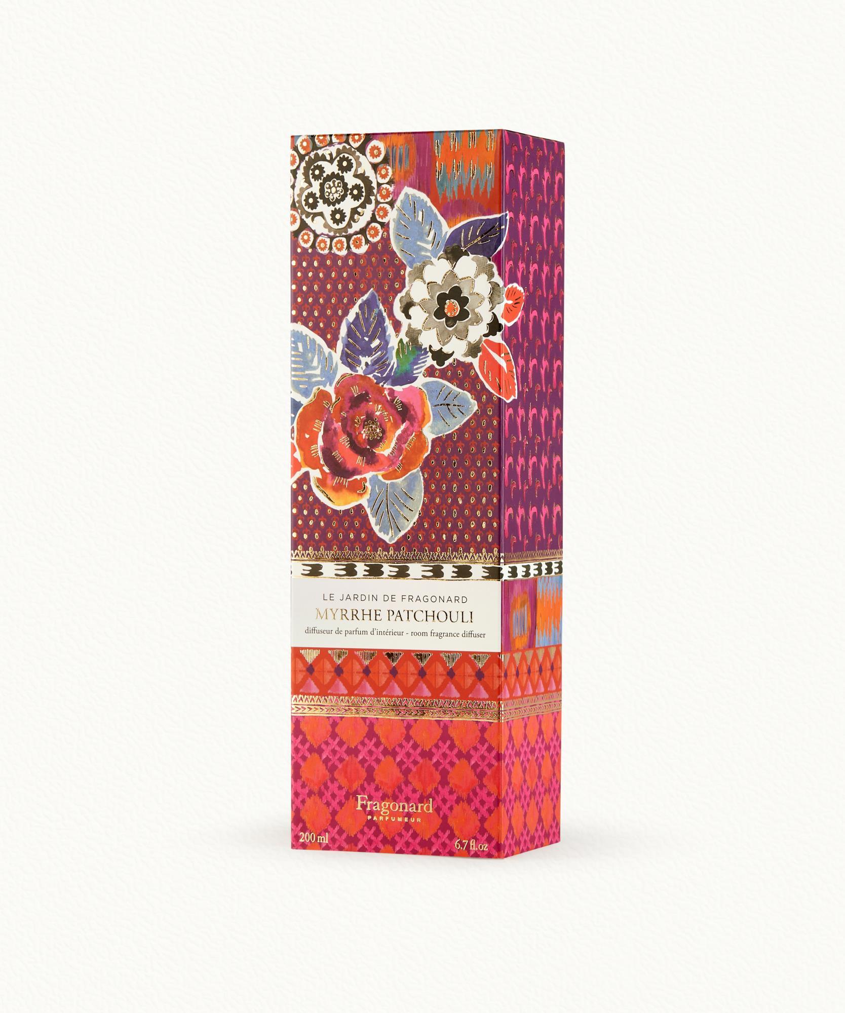 Myrrhe Patchouli  Diffuseur + 10 bâtonnets - flacon 200 ml