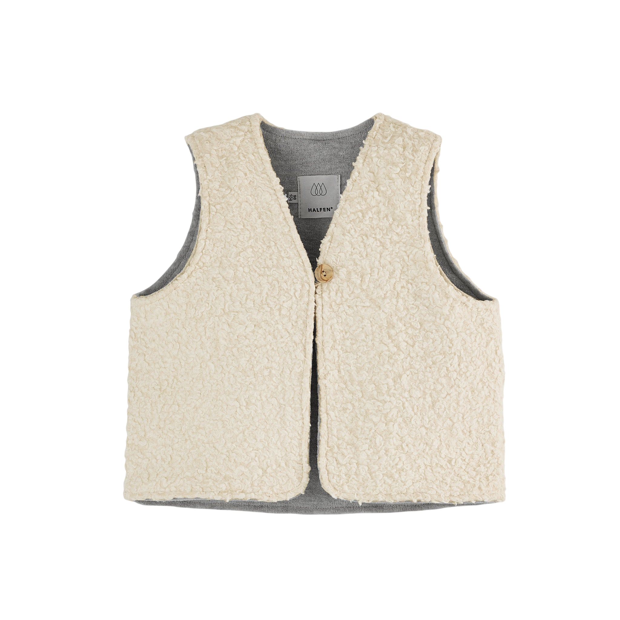 Teddyweste Wollwalk Natur