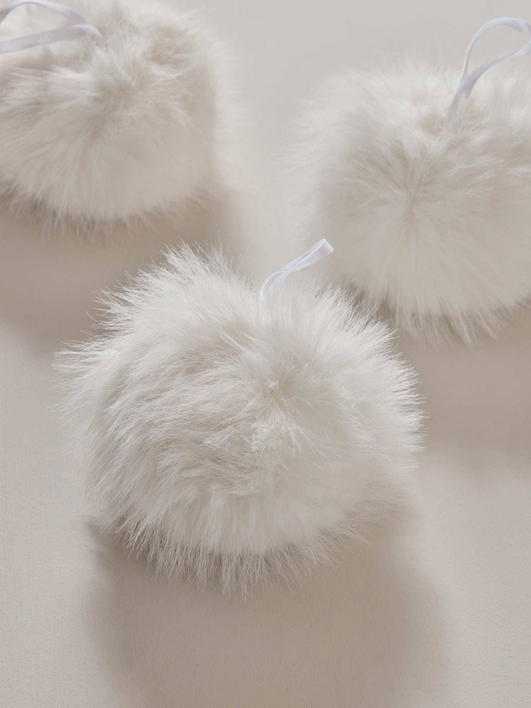 3 Pack XL Kerstballen van imitatiebont