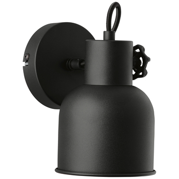 Brilliant wandspot Rolet 1-lichts zwart