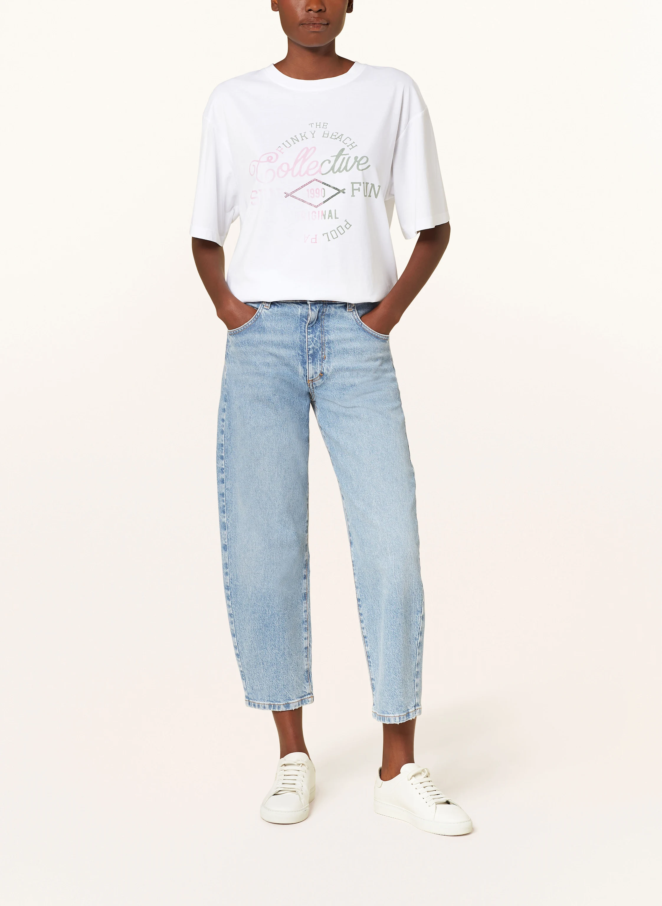 MARC AUREL Oversized-Shirt mit Schmucksteinen