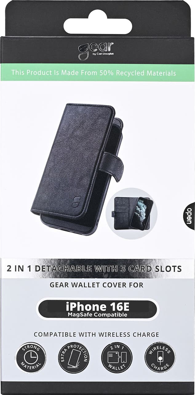 Gear iPhone 16E 2i1 pungetui (sort)