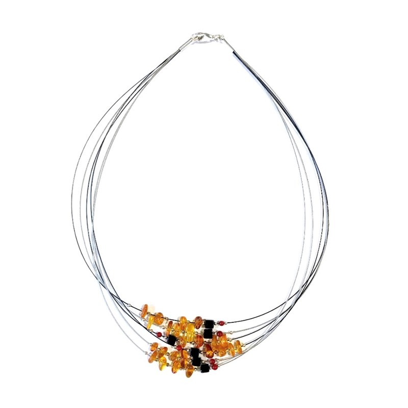 Collier cable ambre