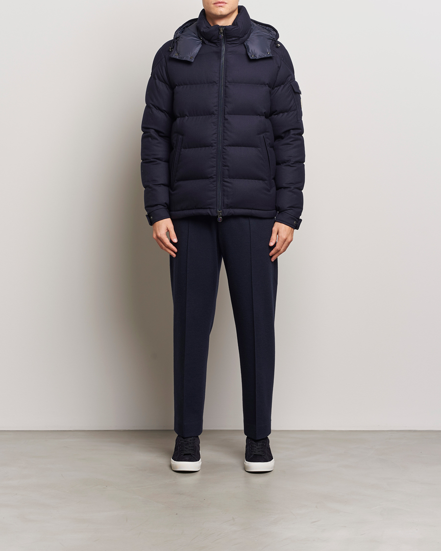 Moncler Montgenevre Flannel Down Jacket Navy