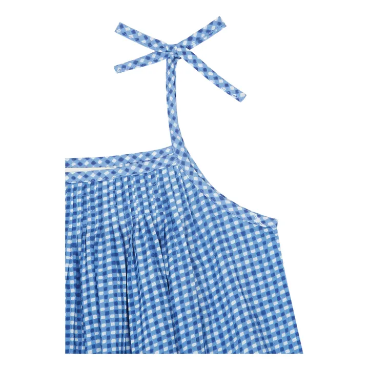Lucas du Tertre Top Violette Bobby Vichy | Bleu
