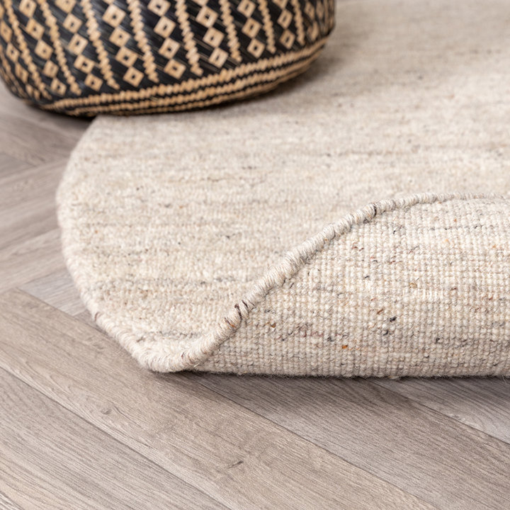 Rond Berber vloerkleed - Aicha Taupe | Comfortabel