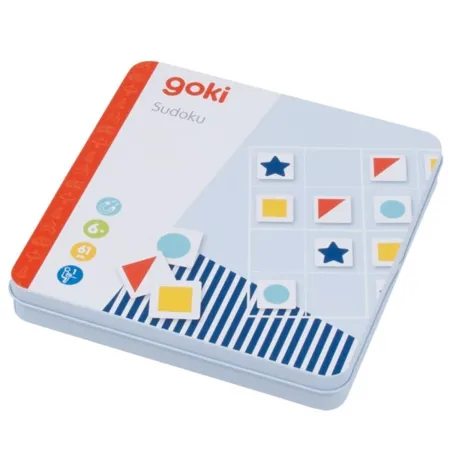 goki Sudoku 16,2 x 16,2 x 2,6 cm, 36 Magnete, 25 Vorlagekarten in