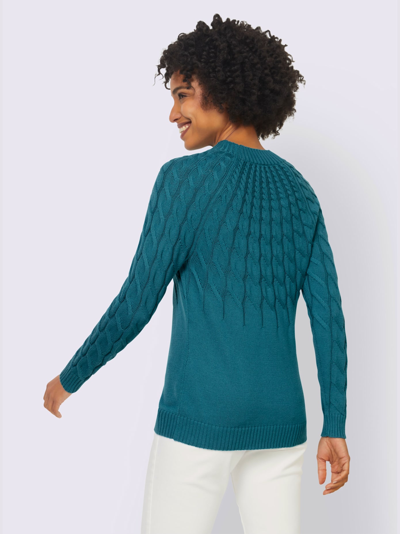 Pull motif torsadé affinant