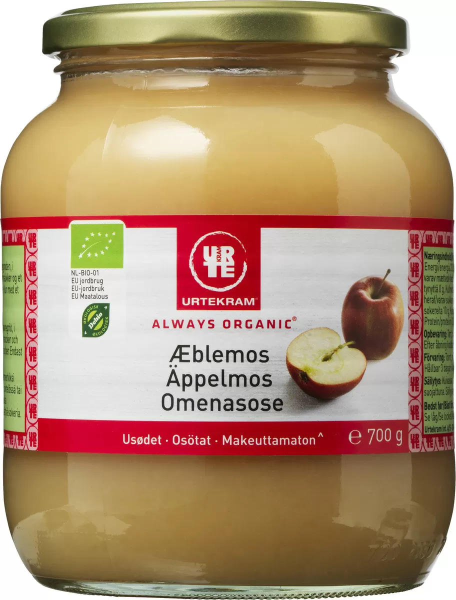 Urtekram Æblemos usødet Ø - 700 gr