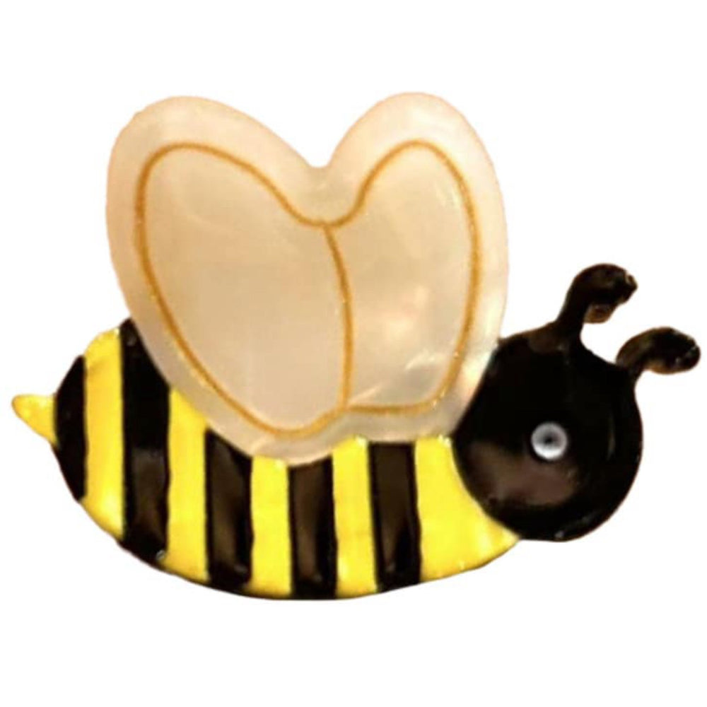 Køb Bow's by Stær Yellow/Black Mini Bi Hårklemme