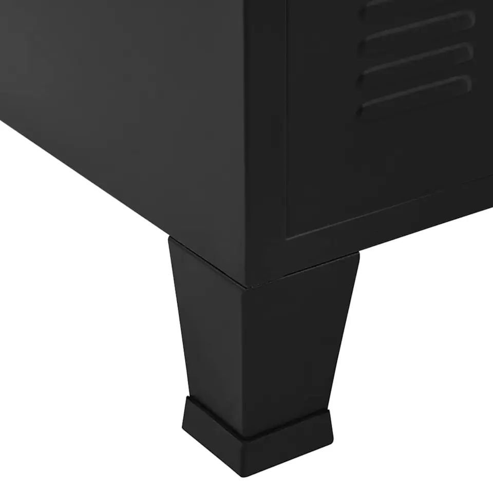vidaXL - Opbergkast - Zwart - Metaal