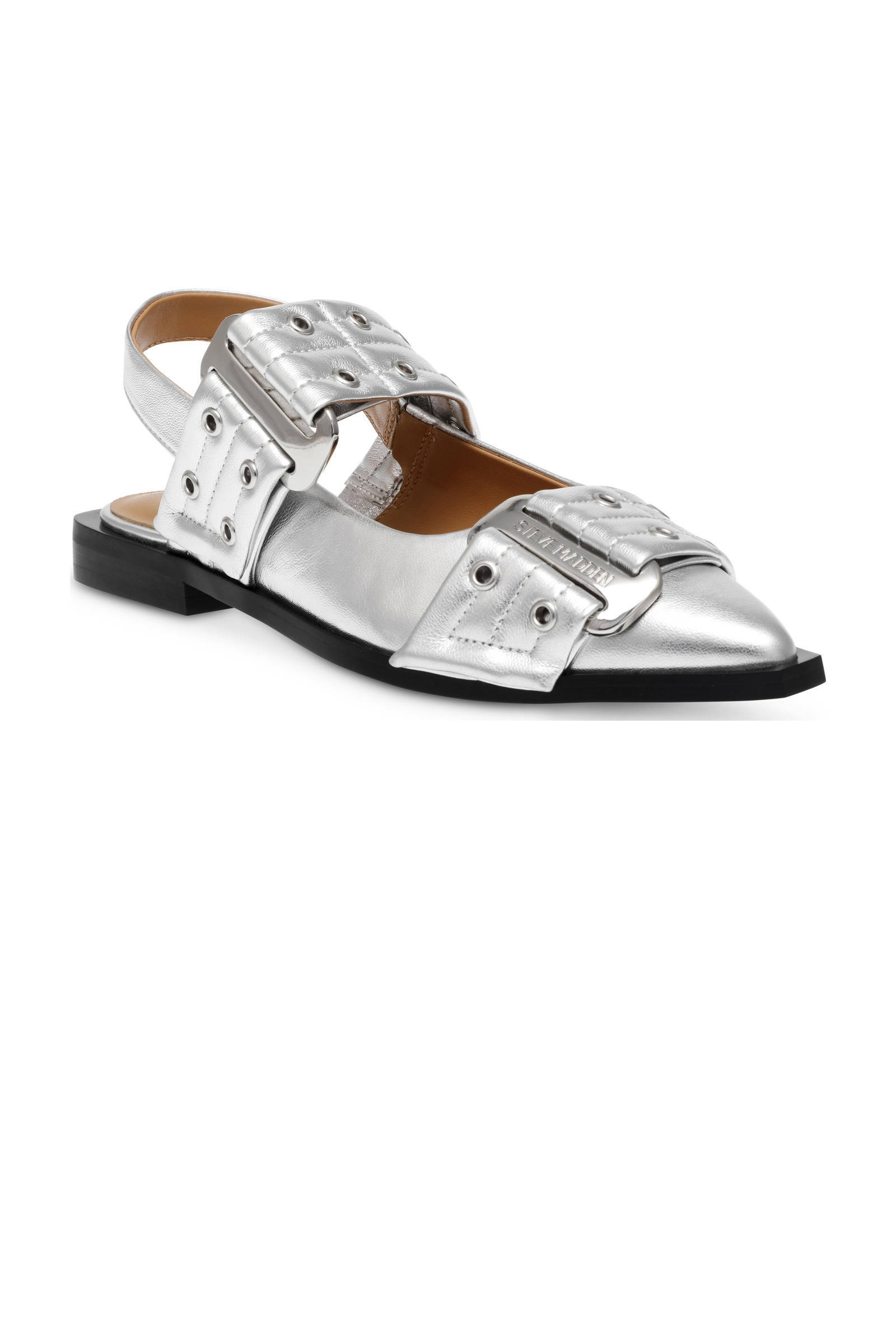 Steve Madden slingback loafers zilver