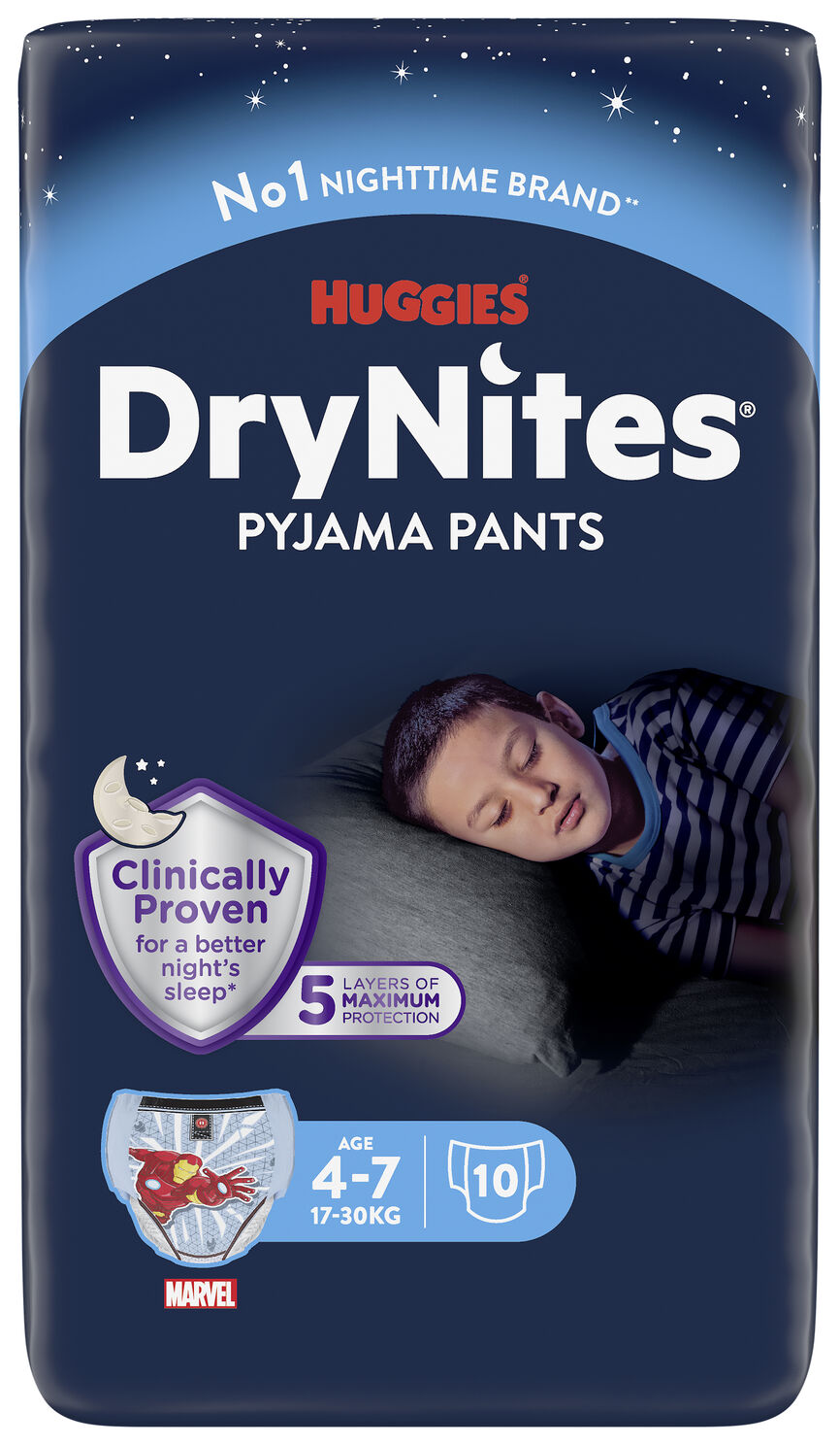 DryNites Bleie gutt 4-7 år 10 stk