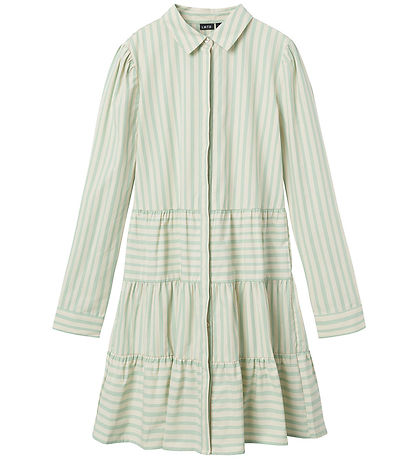 LMTD Kjole - NlfTipsy - Turtledove/Cr?me De Menthe Stripes