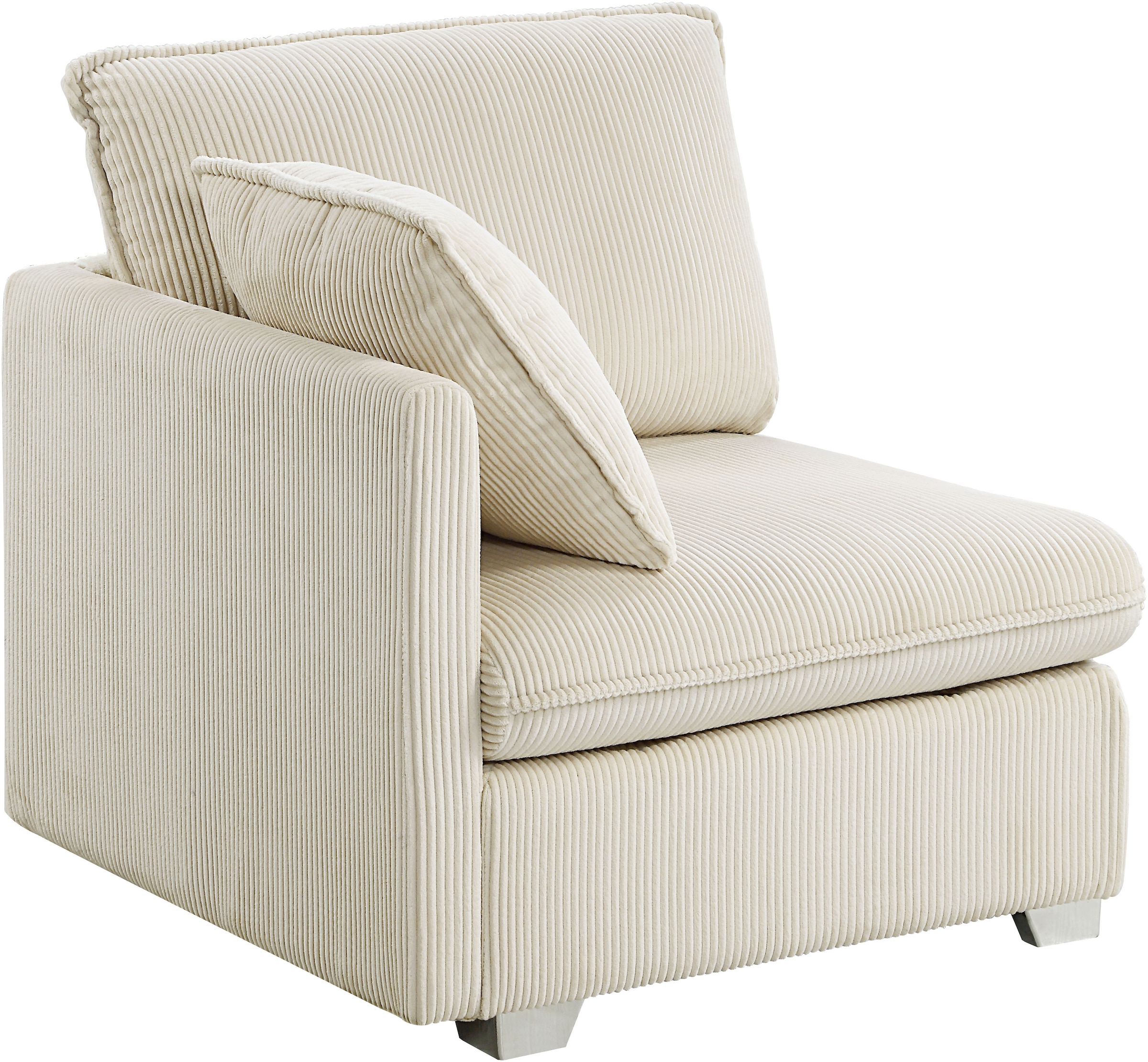 ATLANTIC home collection Wohnlandschaft modularer 4-Sitzer mit 2 Hockern, weicher Cordbezug