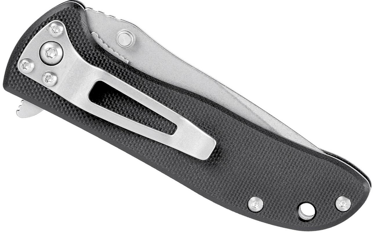 CRKT Drifter Stonewash D2 6450D2 Black G10 zakmes