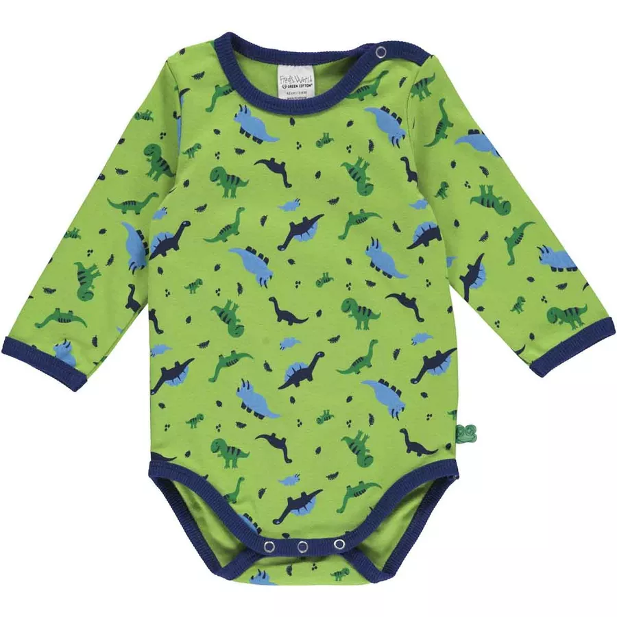 Fred's World Langarmbody LimeblueblueEarthgreen