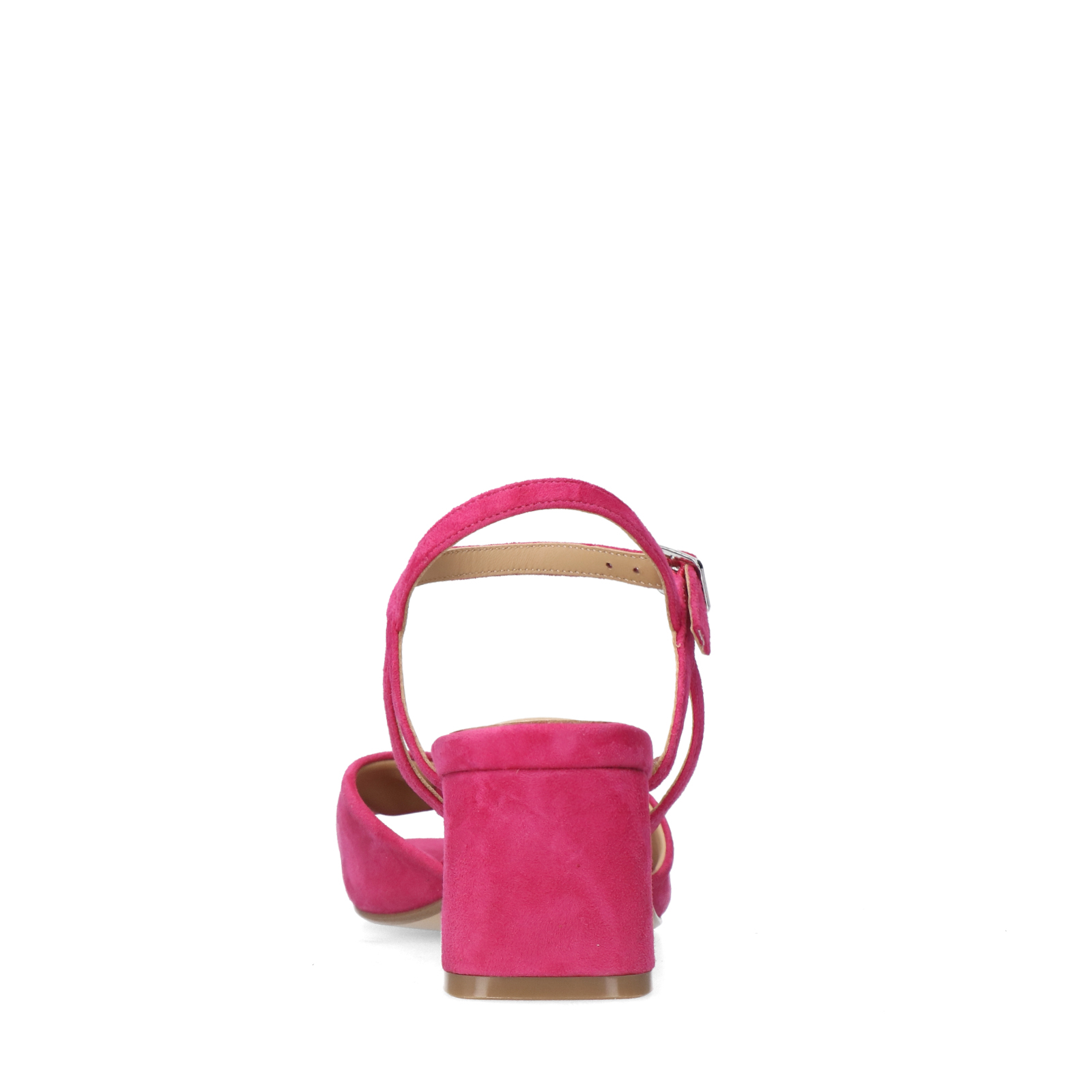 Roze suède sandalen met hak