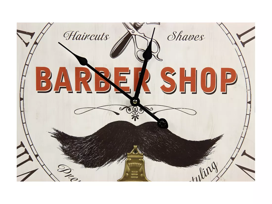 Horloge ancienne balancier barber shop Bois Blanc - Décoration d'Autrefois