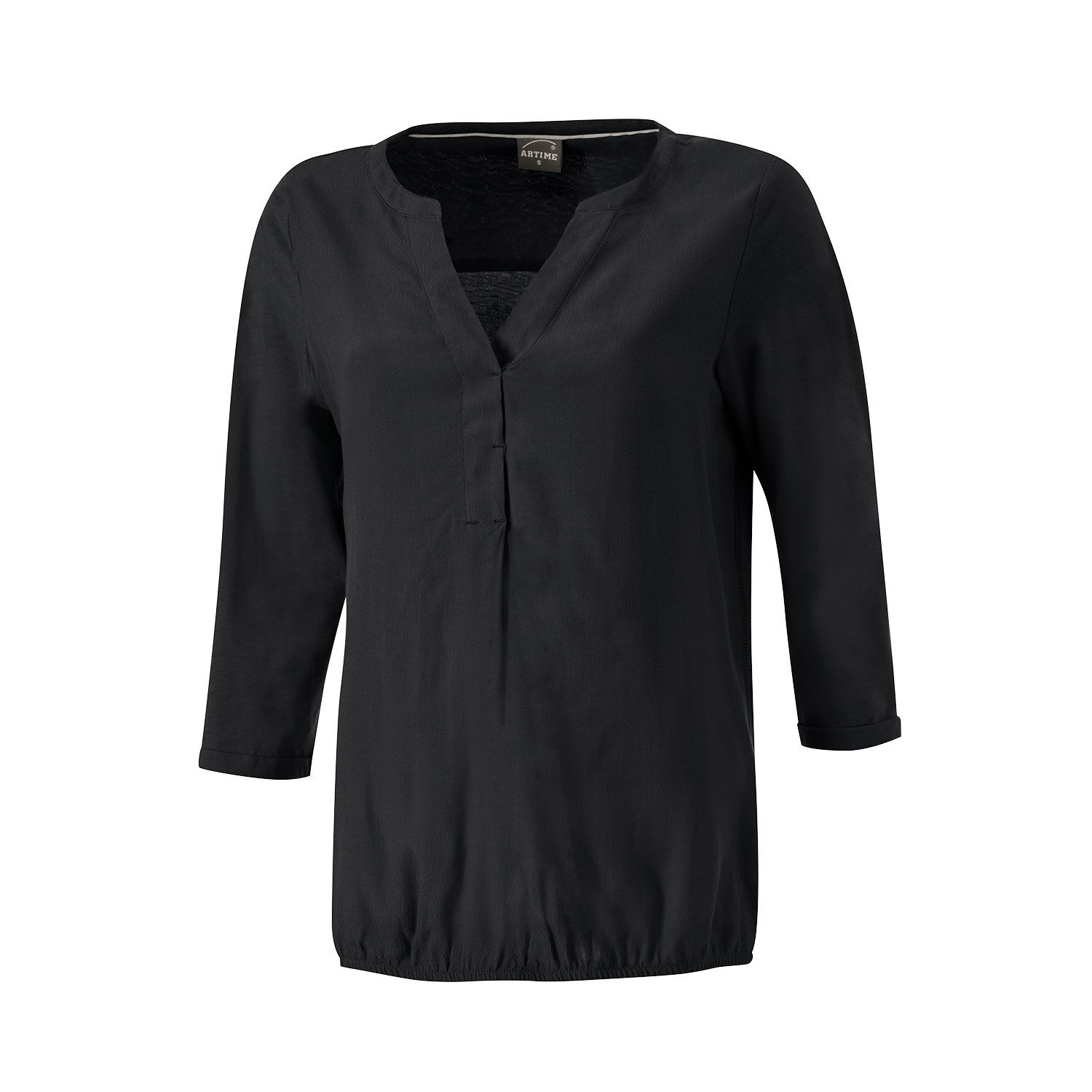 Tunika Bluse mit 3/4 Ärmeln