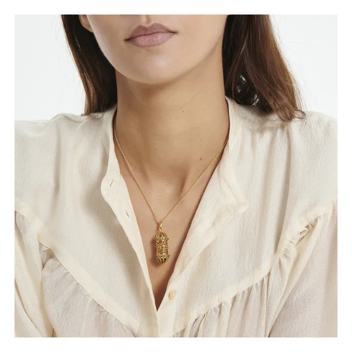 Bohemian Rhapsodie Paris Collier Aleph Emeraude | Vert