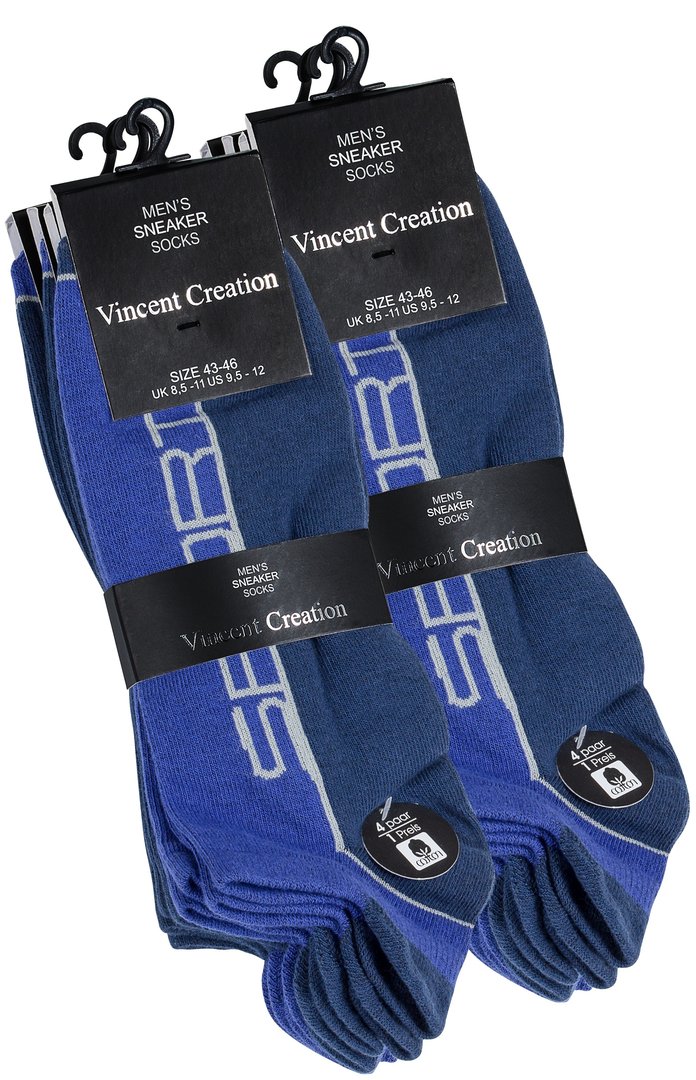 Vincent Creation® Sport Sneakersocken 8 Paarmit Hochferse